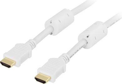 Deltaco HDMI-1020A HDMI-Kabel 2 m HDMI Typ A (Standard) Weiß (HDMI-1020A)