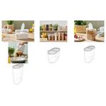 smartstore Schüttdose/Trockenvorratsdose Flip, 2,4 Liter Dose transparent / Deckel weiß, Deckel lässt sich komplett - 1 Stück (27210)