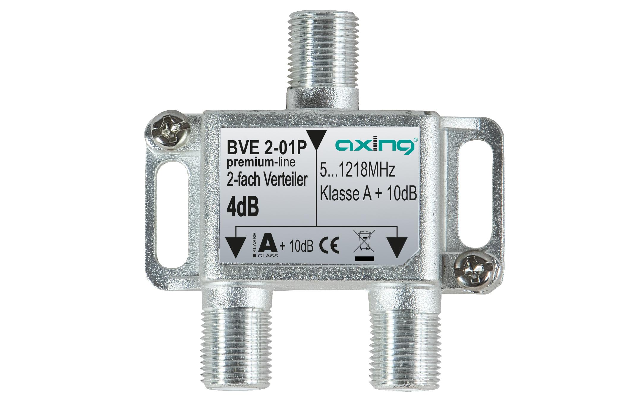 Axing BVE 2-01P RF-Splitter Silber
