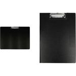 WESTCOTT Klemmbrett mit Folienüberzug, DIN A3 hoch, schwarz aus stabilem Karton mit Kunststoff-Überzug, - 1 Stück (E-17102 BLACK)