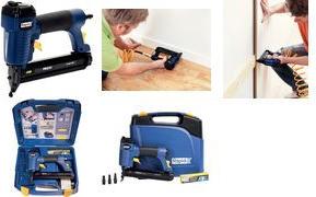 Rapid Druckluft-Nagler/-Tacker PBS121, blau/gelb, im Koffer für Schmalrückenklammern Typ 606 (12 (5000053)