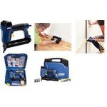 Rapid Druckluft-Nagler/-Tacker PBS121, blau/gelb, im Koffer für Schmalrückenklammern Typ 606 (12 (5000053)