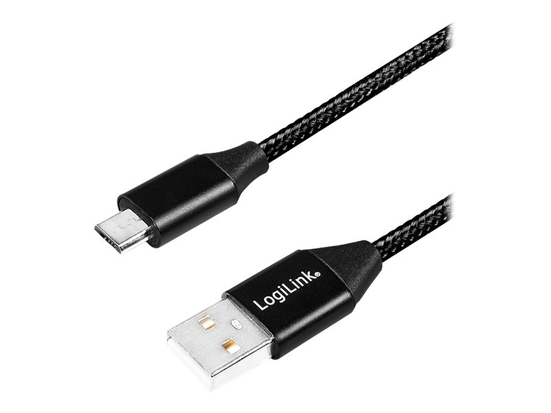 LogiLink CU0143 USB-Kabel USB A auf Micro-USB B USB 2.0 30 cm Schwarz