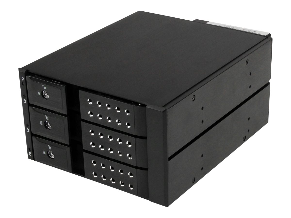 Startech HSB3SATSASBA 3-Bay 3.5" SATA/SAS Mobiles Speicher-Rack Schwarz