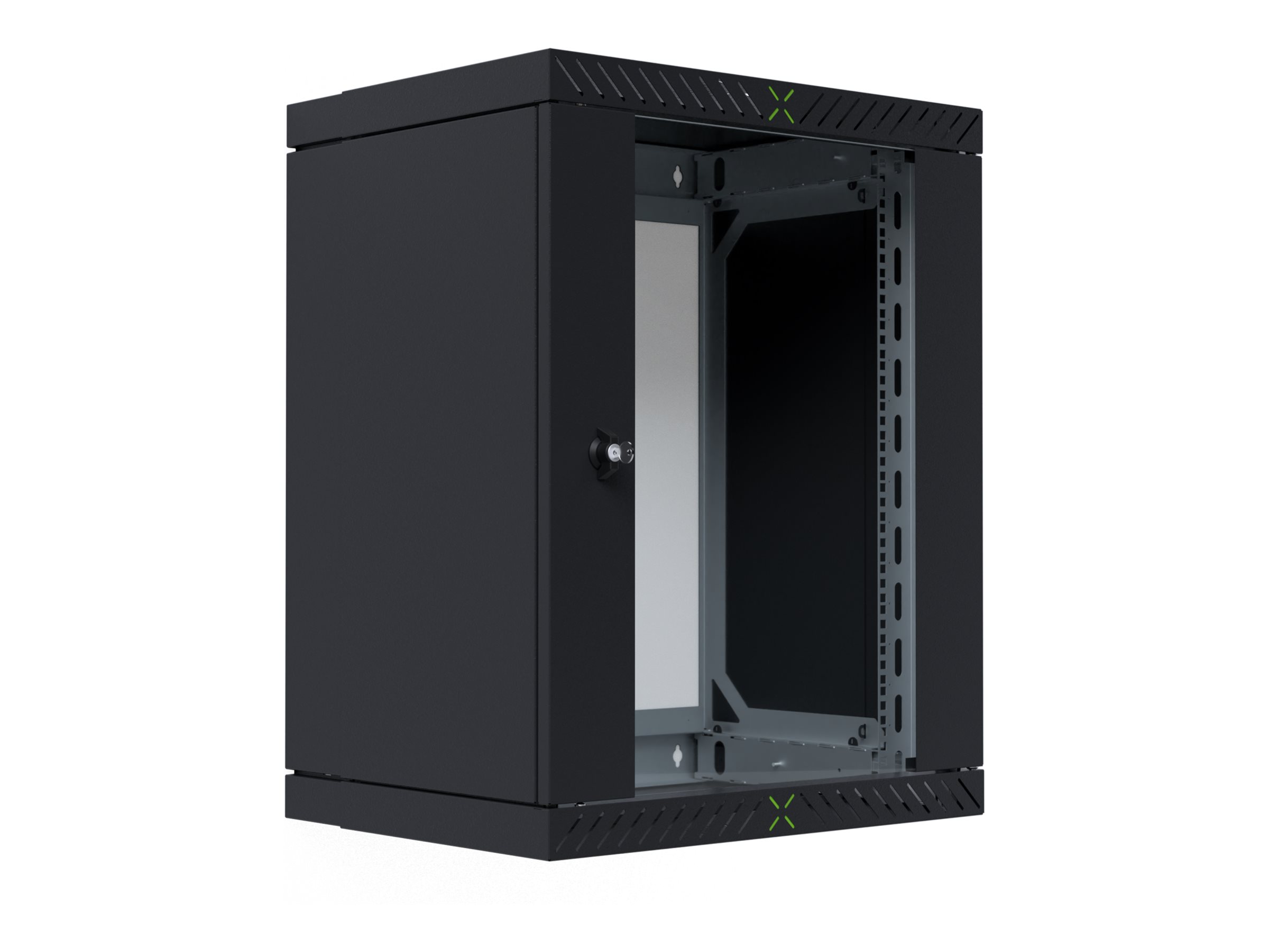 EFB Elektronik 19" gehäuse X-Rack mit Glastür 400-600mm schwarz - Wandgehäuse (WGX-1506TS.G1)