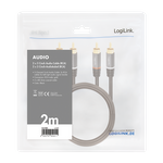 LogiLink CA1204 Audio-Kabel 2 m 2 x RCA Schwarz (CA1204)