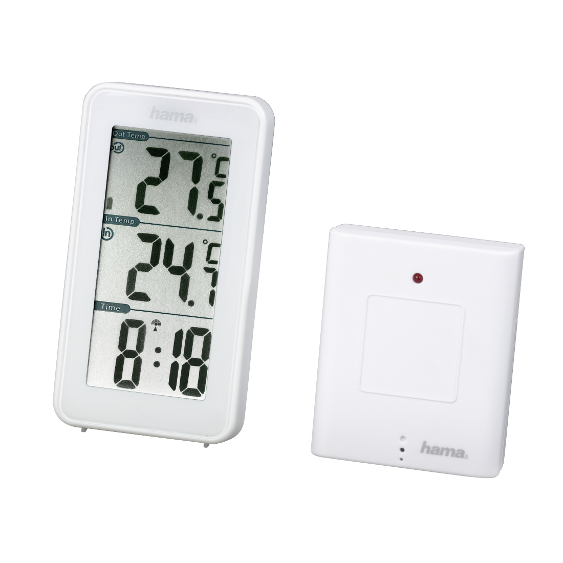 Hama EWS-152 Produktfarbe: Weiß, Messfunktionen: Innen-Thermometer, Außen-Thermometer, Wetterstation Extremum Daten: The