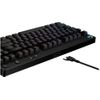 Logitech G Pro Mechanical Gaming Keyboard - Tastatur - backlit - USB - Gesamtnordisch - Tastenschalter: GX Blue Clicky - Schwarz