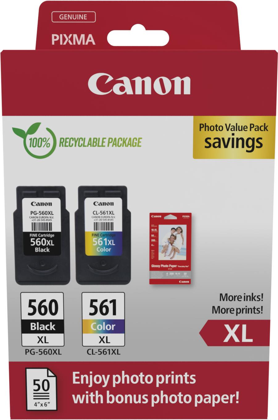 Canon CRG PG-560XL/CL-561XL Photo Value Pack (3712C008)