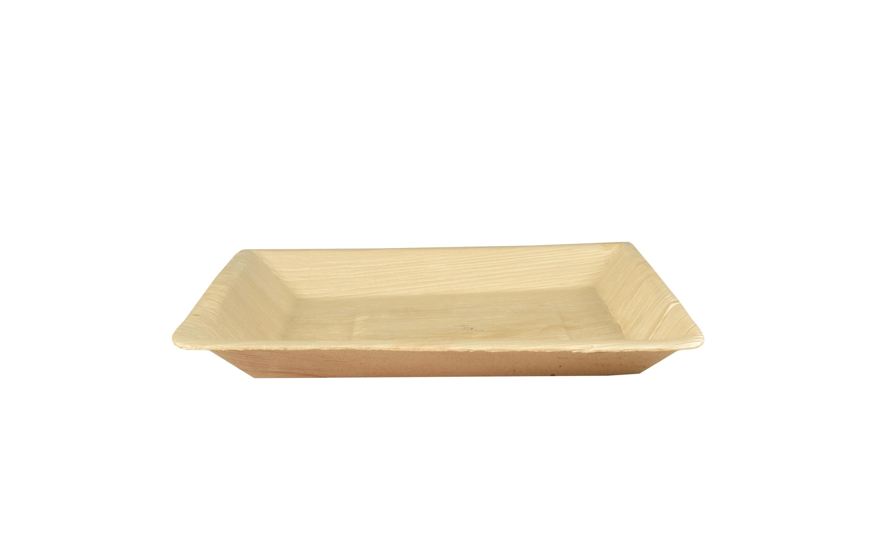 PAPSTAR pure PAP85500 Einwegteller 25 x 25 cm Palmblatt Natur