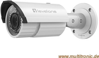 LEVEL ONE FCS-5068 Fixed Network Camera 5-Megapixel Outdoor, Day and Night IR LEDs WDR Two-way audio 802.3af PoE Varifocal (57107807)