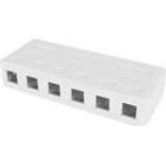 ACT Unloaded surface keystone mount box for 6 keystone jacks (FA6032)