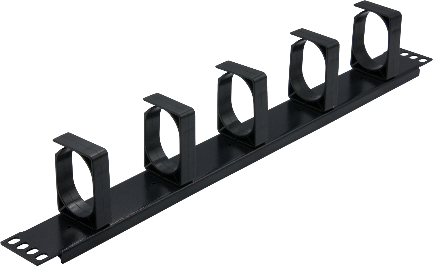 Rockstable RS19-03 1U 19" Kabelmanagementtafel 5-Fach Rangierpanel Schwarz