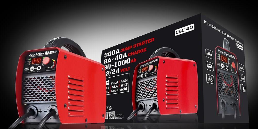 everActive automatisches Wechselrichter-Batterieladegerät 12/24 V mit 300 A „Boost“-Ladegerät Funktion (CBC40)