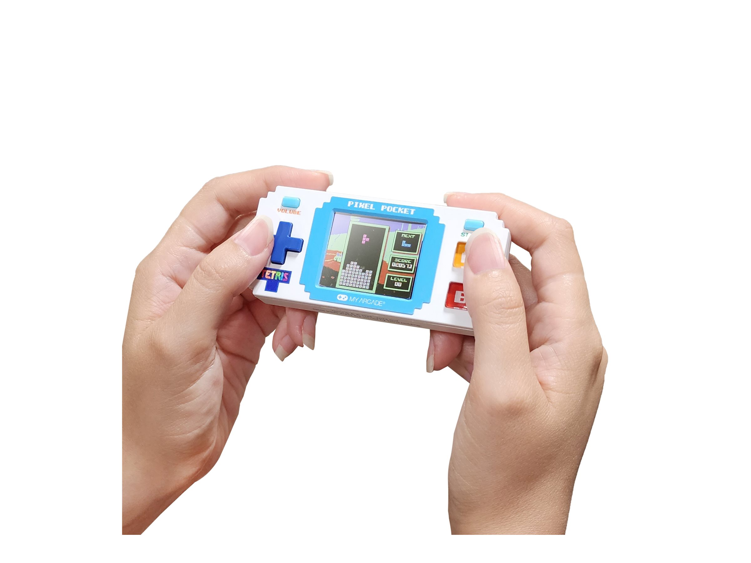 My Arcade Tetris Pixel Pocket Tragbare Spielkonsole 4,57 cm (1,8") Blau, Weiß