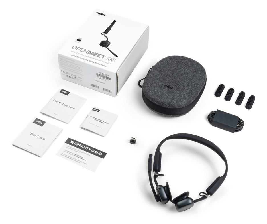 Shokz OpenMeet UC Headset Bluetooth 5.4 Schwarz