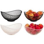 APS Brot- und Obstkorb SVART, oval, 295 x 255 mm, weiß aus Metall, Höhe: 135 mm, nicht spülmaschinengeeignet - 1 Stück (30429)