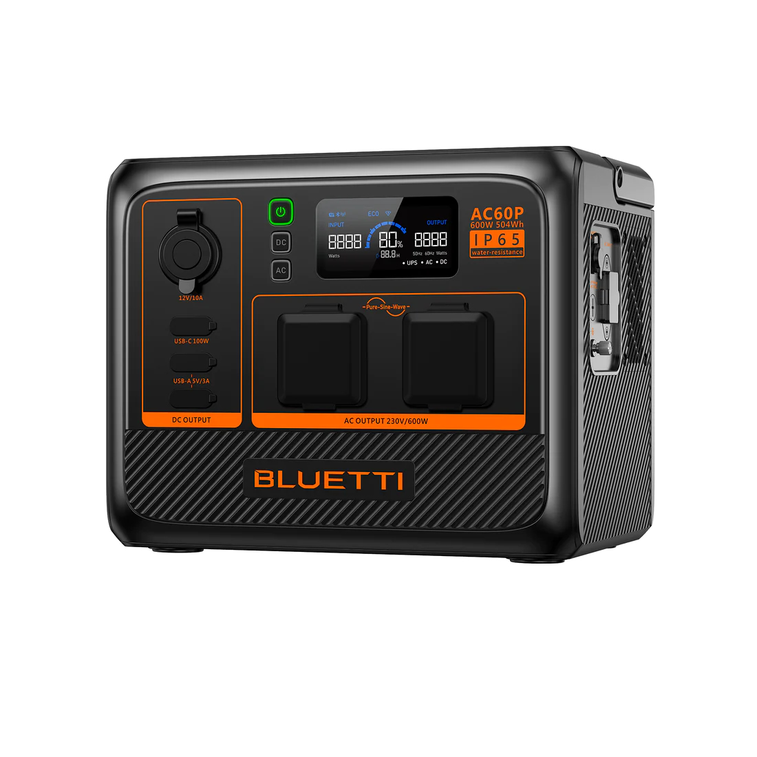 Bluetti AC60P Tragbare Power Station 600 W 504 Wh Schwarz