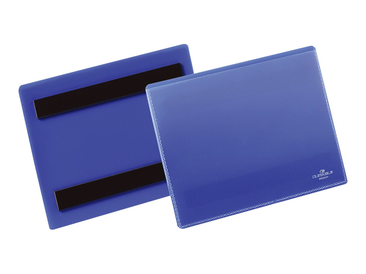 DURABLE Kennzeichnungstasche A6 quer magnetisch 1 Blatt Polypropylen Dunkelblau 50 Stück