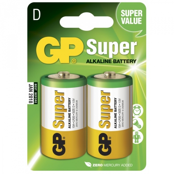 Gold Peak Industries Ultra Plus Alkaline battery LR20 D 2-pack - Batterie (151421)