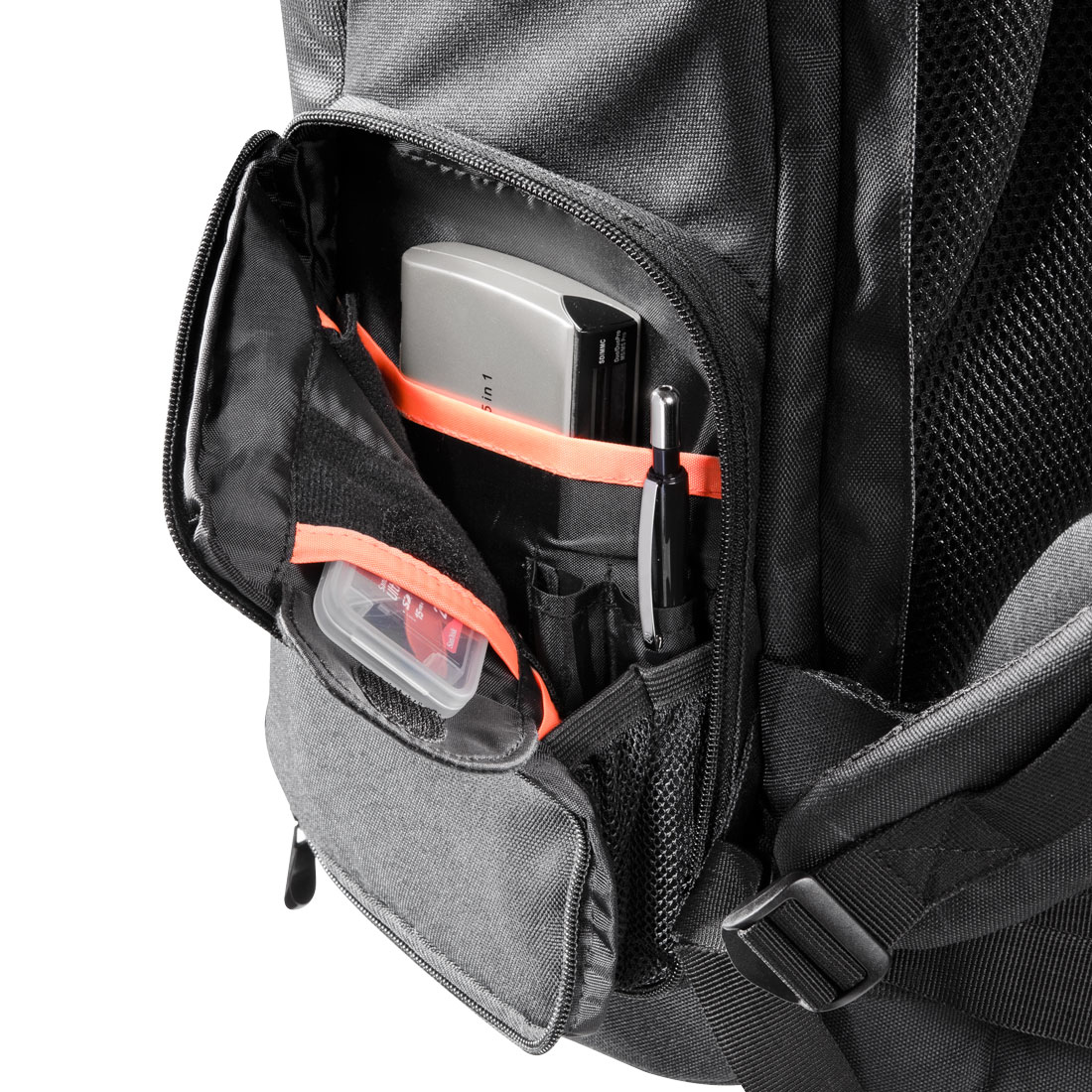 Walimex Mantona Trekking DSLR-Kamerarucksack mit Regenschutz Schwarz