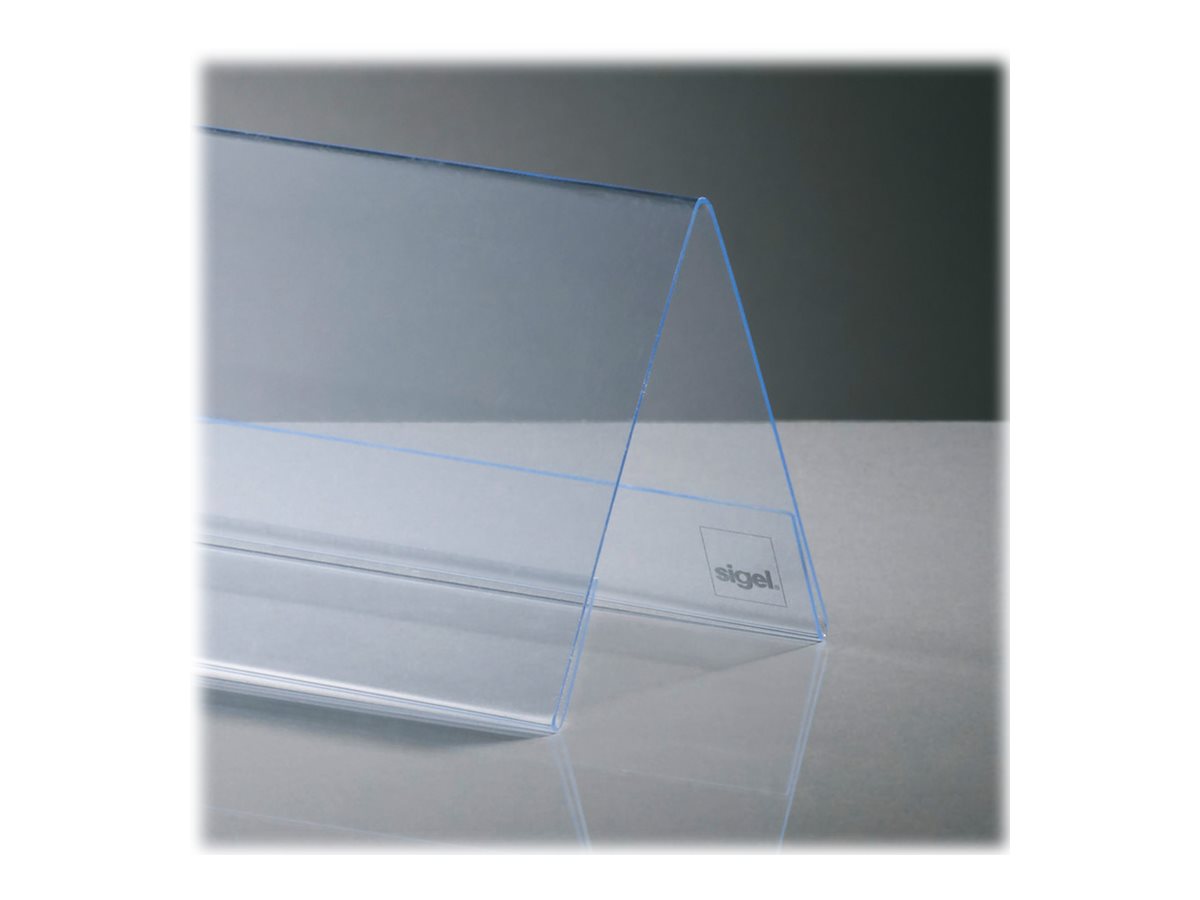 Sigel Tischaufsteller TA130 240 x 90 mm Hartplastik Transparent