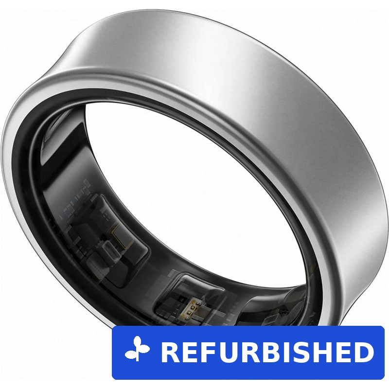 Samsung Galaxy Ring SM-Q506 Größe US 6 Titanium Silver Smart Ring (SM-Q506NZSAEUB) (geöffnet)