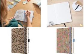 Sigel Notizbuch JOLIE Pure Wildflowers A5 liniert braun/pink/blau/lila Hardcover 192 - A5 (JN853)