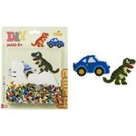 Hama Bügelperlen midi "Auto/Dinosaurier", Blister Durchmesser Bügelperle midi: 5,0 mm, - 1 Stück (00004215)