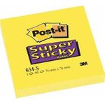 Post-It 654-S Klebezettel Quadratisch Gelb 90 Blätter (654-S6 (1 PACK = 12 BLÖCKE))