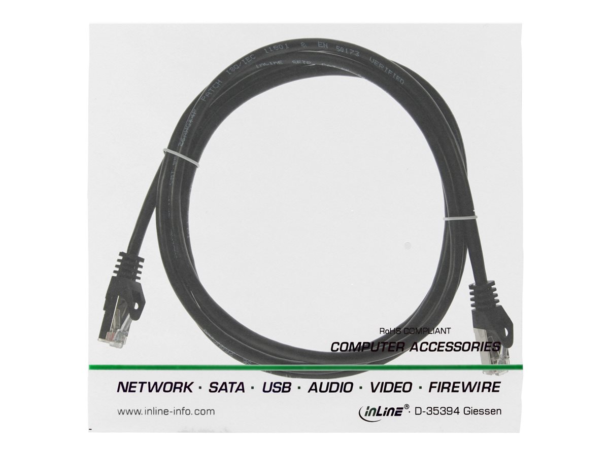 InLine Patchkabel Cat.5e S-FTP RJ-45 3m Schwarz