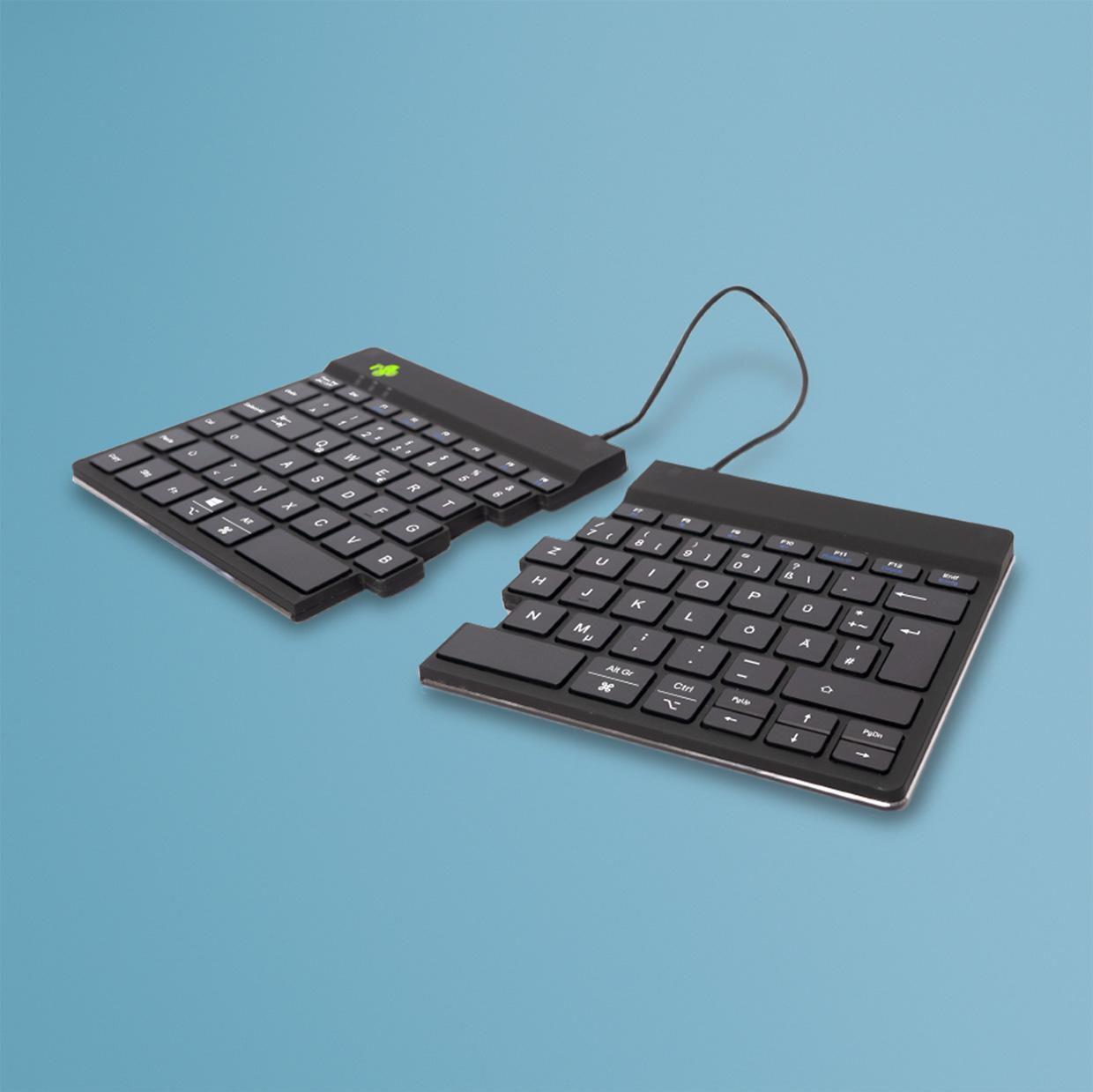 R-Go Tools Split Break Ergonomische Funk-Tastatur Bluetooth 5.0 QWERTZ Schwarz