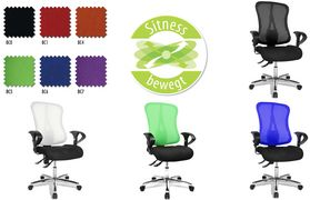 Topstar Bürodrehstuhl "Sitness 228,60cm (90"), schwarz Bezug: 100 % Polyester, ergonomischer Contoursitz mit - 1 Stück (SU69U2 BC00)