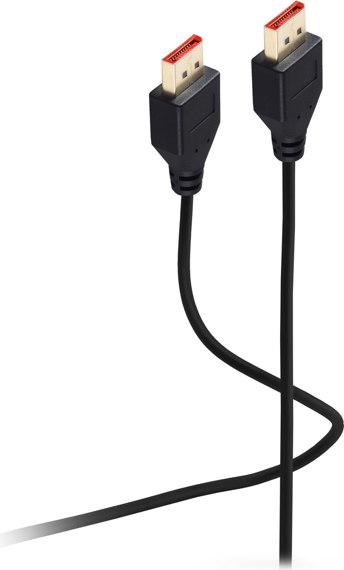 Flexline ®-Displayportkabel 1.4, Stecker-Stecker, UHD 8K, extra dünn schwarz, 1,5m (FL31-69155)