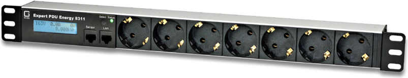 Gude 8311-2 Stromverteilereinheit (PDU) 7 AC-Ausgänge 1U Schwarz (8311-2)