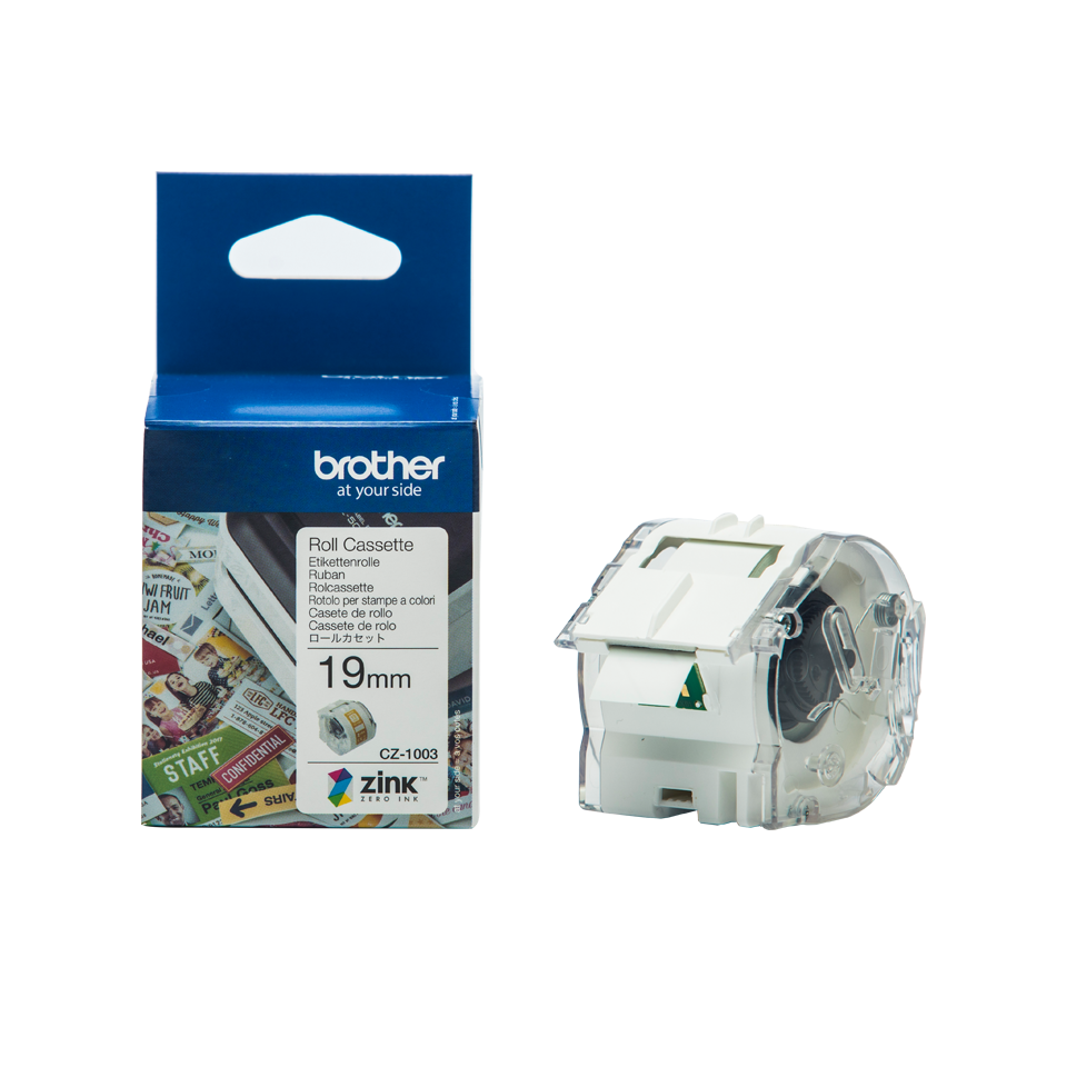 Brother CZ-1004 Etikettenrolle 25 mm x 5 m Weiß
