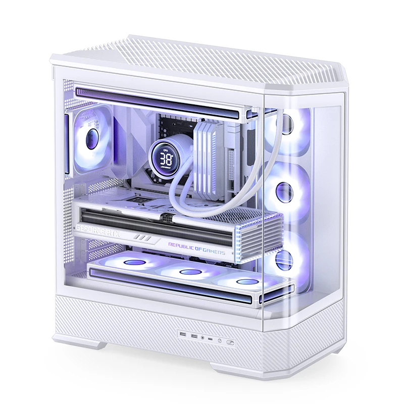 Jonsbo D400 Midi Tower ATX Tempered Glass Weiß