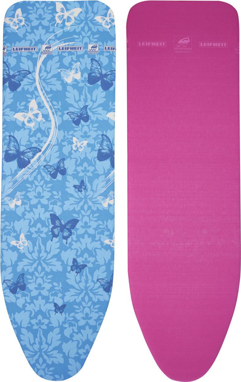 LEIFHEIT 71608 Bügelbrettbezug Gepolsterter Bügelbrettoberbezug Blau - Pink (71608)