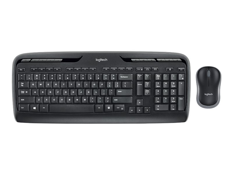 Logitech Wireless Combo MK330 Tastatur-und-Maus-Set Kabellos Deutsch Schwarz