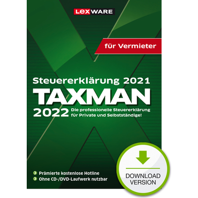 LEXWARE ESD TAXMAN 2022 für Vermieter Download (06860-2013)