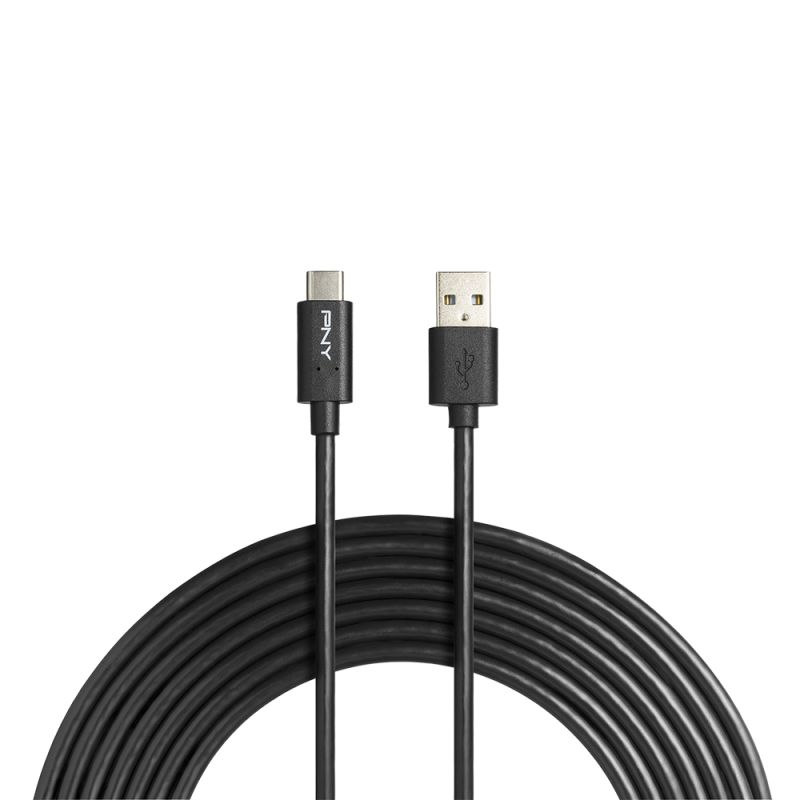 PNY USB-A to USB-C 2.0 3M Black Cable