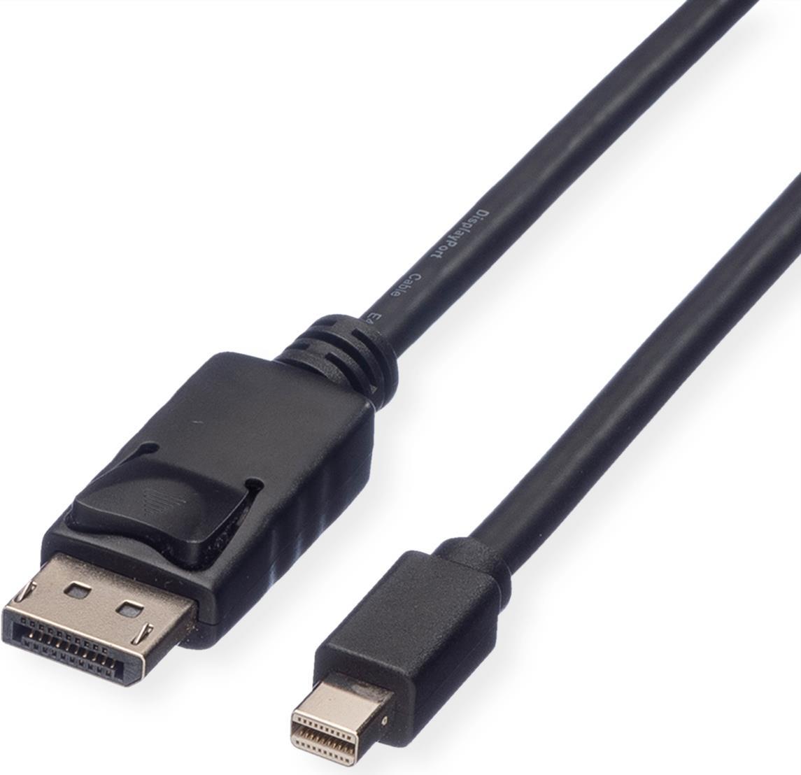 ROLINE GREEN DisplayPort Kabel, DP ST - Mini DP ST, TPE, schwarz, 1 m (11.44.5634)