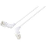 Renkforce RF-6071562 RJ45 Netzwerkkabel, Patchkabel CAT 6 U/UTP 2.00 m Weiß Steckkontakte 360° drehbar, Gewinkelter Kabelabgang 1 St. (RF-6071562)