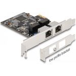 Delock PCI Express x1 Karte auf 2 x RJ45 Gigabit LAN RTL8111 (88615)