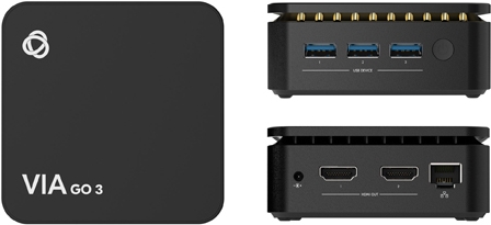 KRAMER VIA GO3 - Kompaktes Wireless 4K Präsentationsgerät (1x HDMI Ausgang | 16 GB Hauptspeicher | inkl. Netzadapter) (87-000590)