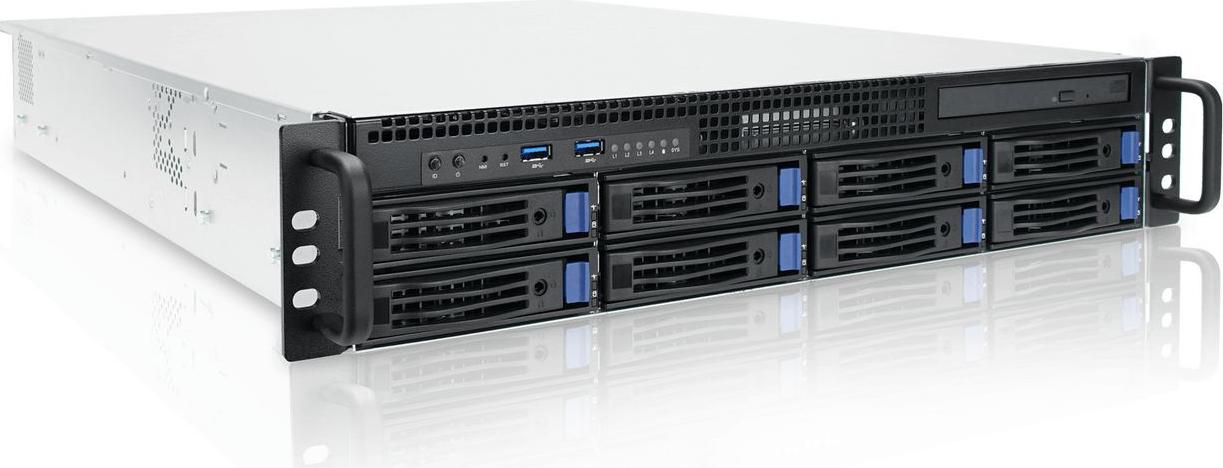 Ernitec 2U 8 Bay Server - Xeon 6357P, 2x1GbE, IPMI, TPM, 2x800W, WinServ 2025 STD (SR-2X58R-HW-WS)