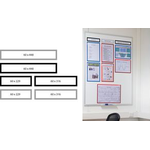 FRANKEN Magnet-Tasche für Überschriften, A3 / A4, grau aus Hartfolie, matt, dokumentenecht, Stärke 0,32 mm, - 1 Stück (ITU3HM/5 12)