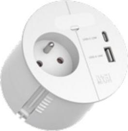 Bachmann LOOP IN CHARGE 1xUTE 1xUSB A/C 22W 1xKBD 2.0m CEE7/7 ws (938.302)