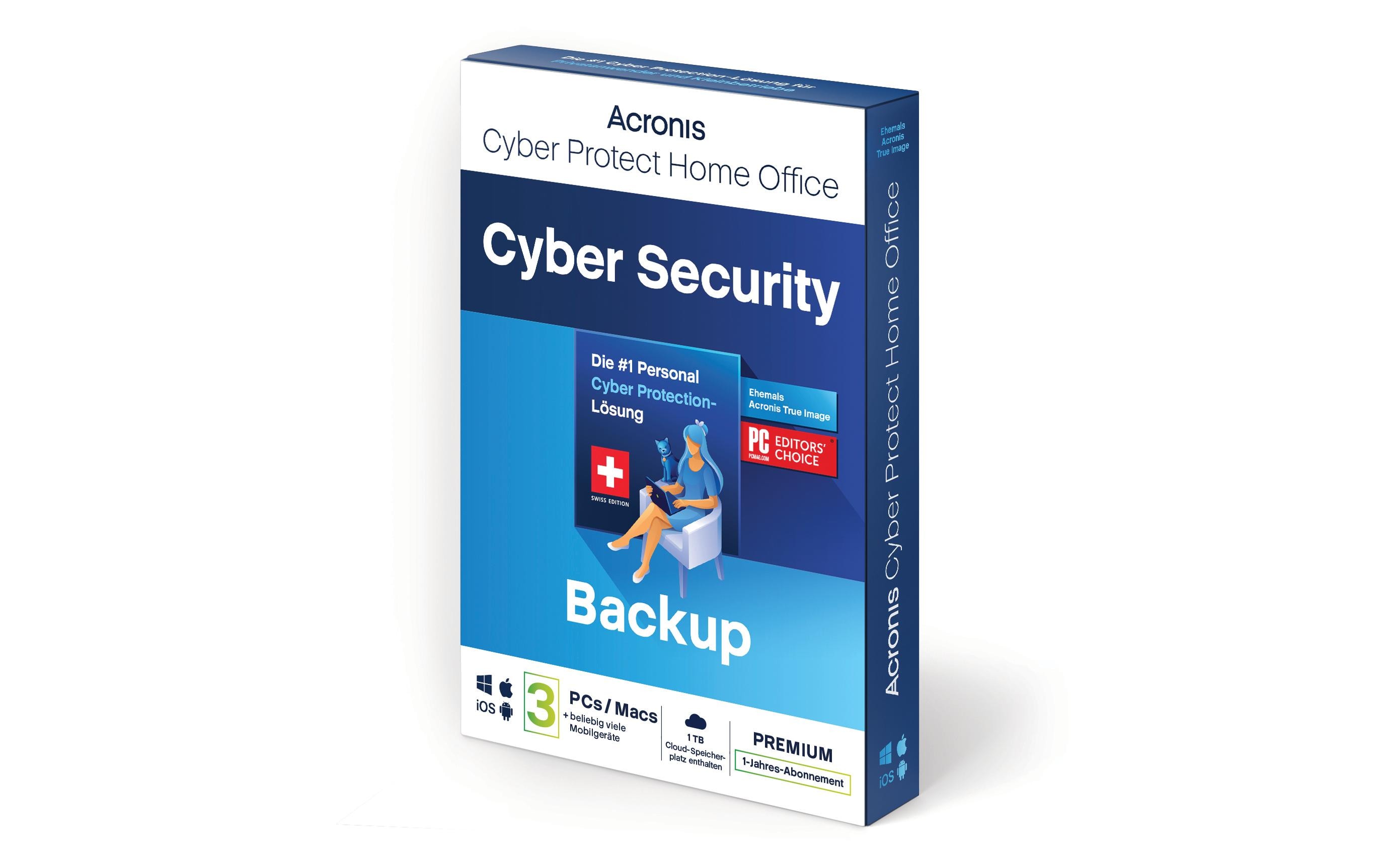 Acronis Cyber Protect Home Office Premium - 3 Computer + 1 TB Cloud-Speicher - 1 Jahr