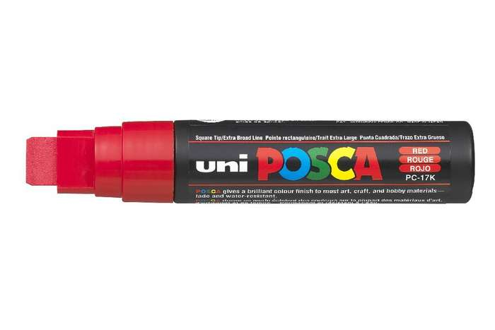 POSCA PC-17K Künstlermarker Meißelspitze Rot